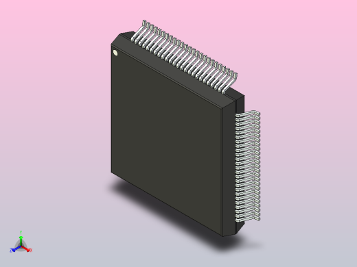 QFP 封装（四方扁平封装）QFP40P1460X1460X245-100N正等轴测缩略图