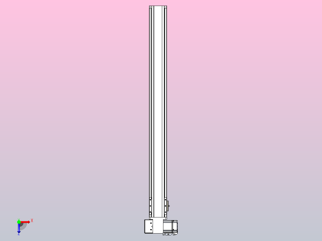 皮带直线轴半封闭可选导轨TPA-HNB-85S-90-L850-LP-C-P20-N3俯视图
