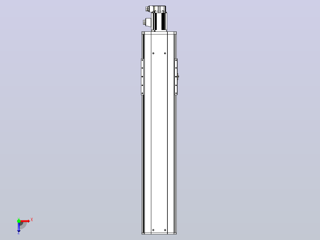 日规模组半封闭丝杆TPA-HNR-220D-3210C-L800-M-Y-P1K-N3俯视图