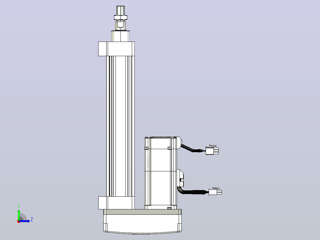 轻载电动缸TPA-ESR40-1210C-L150-MR-LB-W-P40-C3左视图