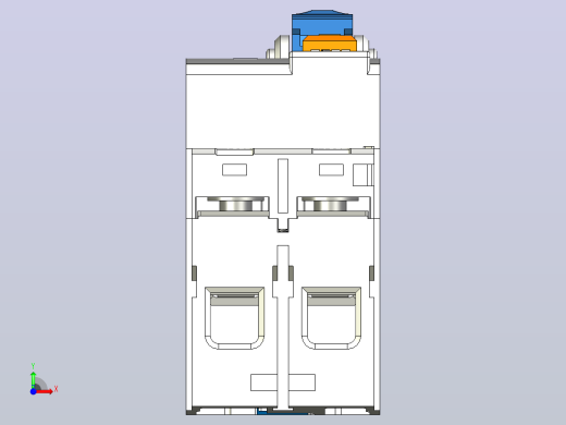 NL1-63 2P剩余电流动作断路器三维模型202407前视缩略图