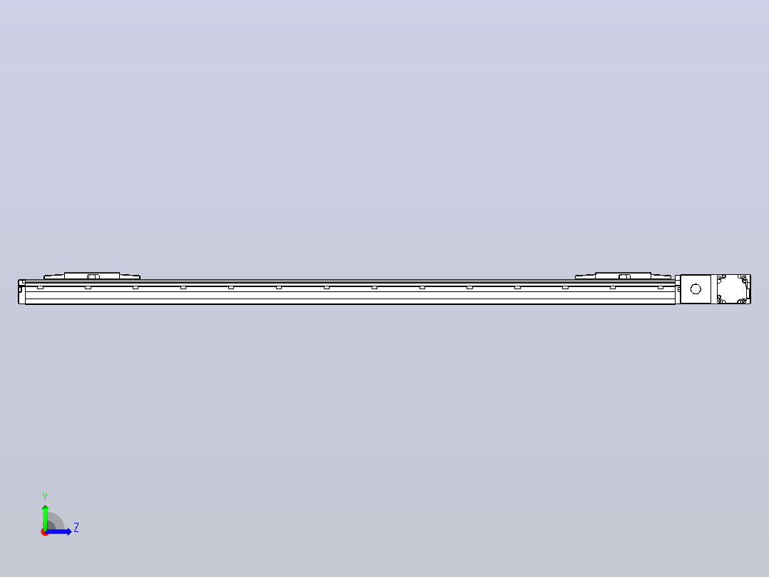皮带直线轴双滑块型TPA-GCBS-120-P70-L450-QR-M20-N3左视图