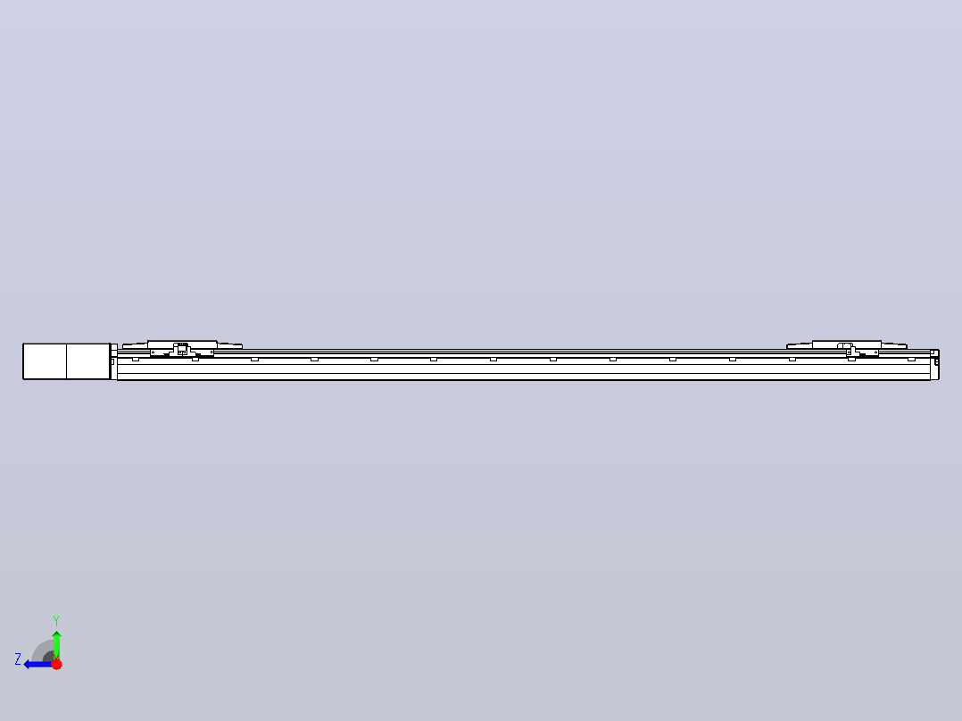 皮带直线轴双滑块型TPA-GCBS-120-P70-L450-QR-M20-N3右视图