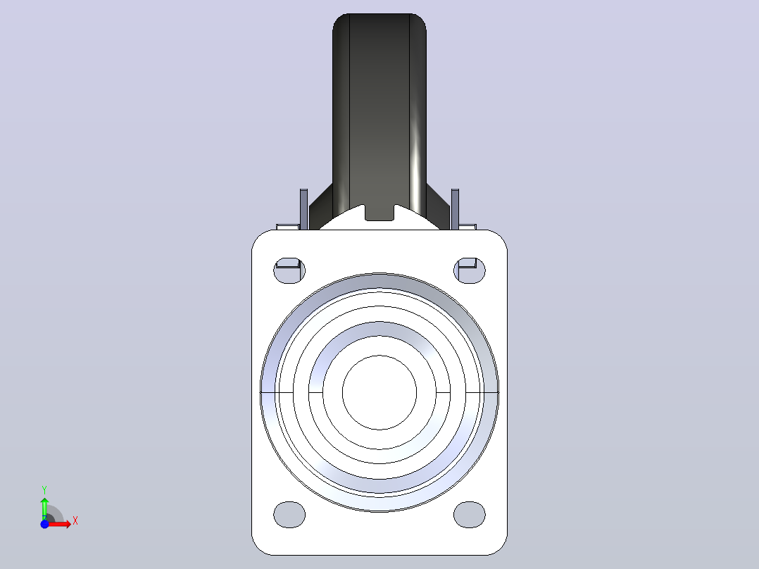 抗静电转向脚轮D200 140×110_抗静电转向脚轮D200 140×110前视图