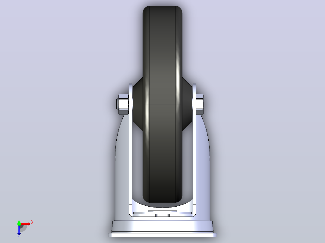 抗静电转向脚轮D200 140×110_抗静电转向脚轮D200 140×110俯视图
