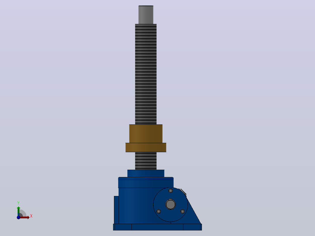 SWL10 螺母升降型蜗轮丝杆升降机[SWL10TM-2AⅠ-300-X-A]前视图
