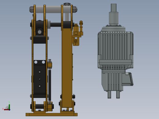 YP32系列电力液压盘式制动器YP32-3000-710×30-ⅠB-CL.RL.WL.HL后视缩略图