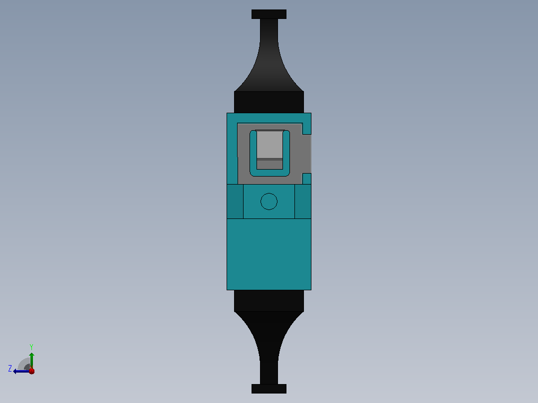 MPO 连接器的适配器右视图