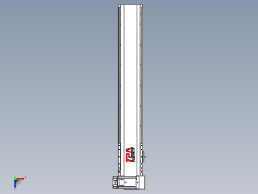 皮带直线轴半封闭可选导轨TPA-HNB-120D-110-L600-RU-C-P40-N3俯视缩略图