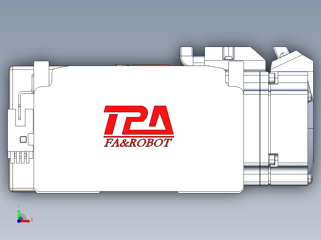 皮带直线轴半封闭可选导轨TPA-HNB-110D-90-L1650-MR-Y-P40-N3前视图