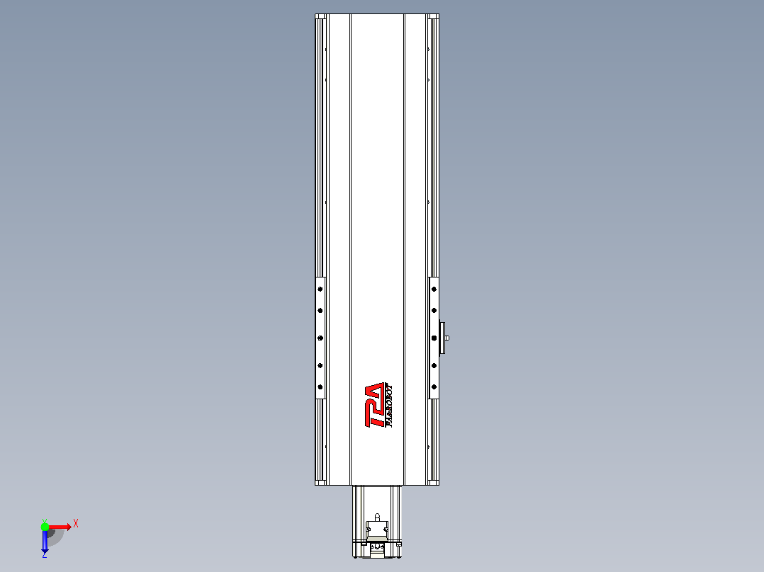 日规模组半封闭丝杆TPA-HNR-202D-2510C-L350-M-Y-P75-N3俯视图