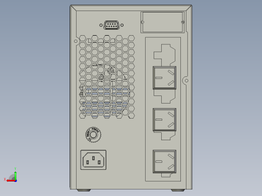 HP-UPS-1k不间断电源三维模型202010后视缩略图