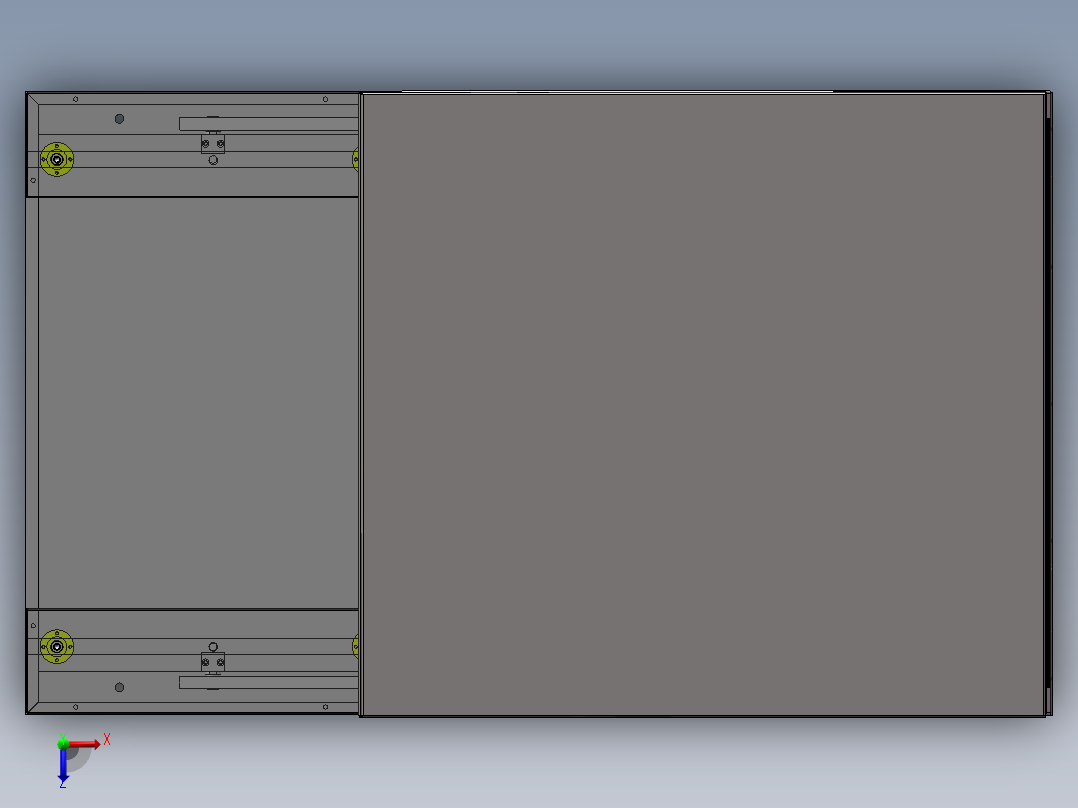 可移动垃圾箱（sw16可编辑+工程图）俯视图