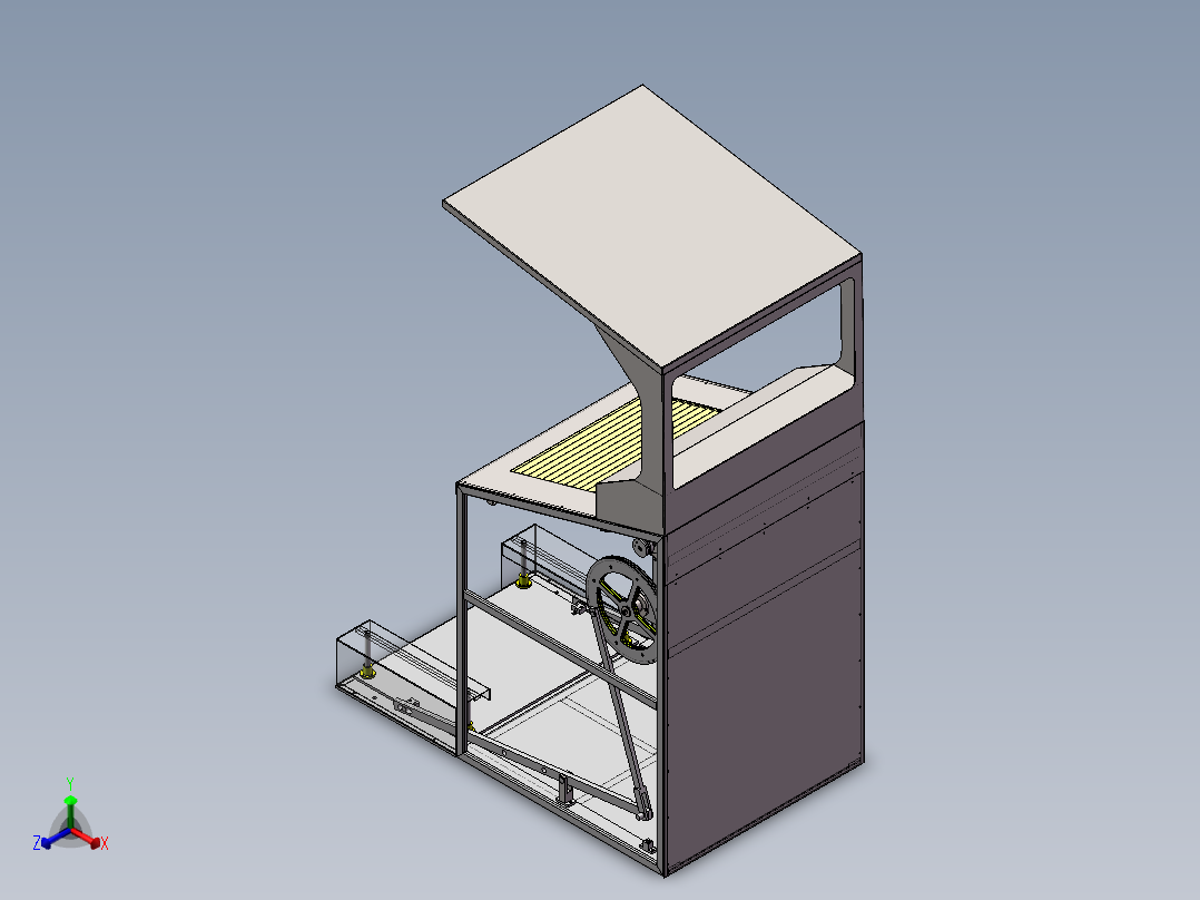 可移动垃圾箱（sw16可编辑+工程图）正等轴测图