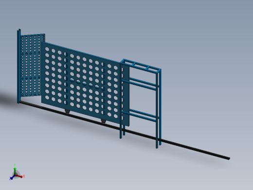 Surgulu推拉门结构模型3D图纸 Solidworks设计