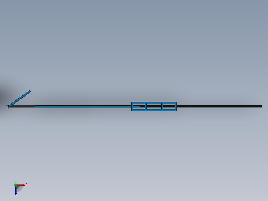 Surgulu推拉门结构模型3D图纸 Solidworks设计俯视图