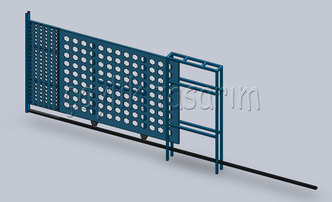 Surgulu推拉门结构模型3D图纸 Solidworks设计