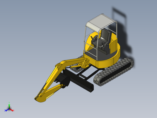 工程挖土推土两用车3D模型3D模型