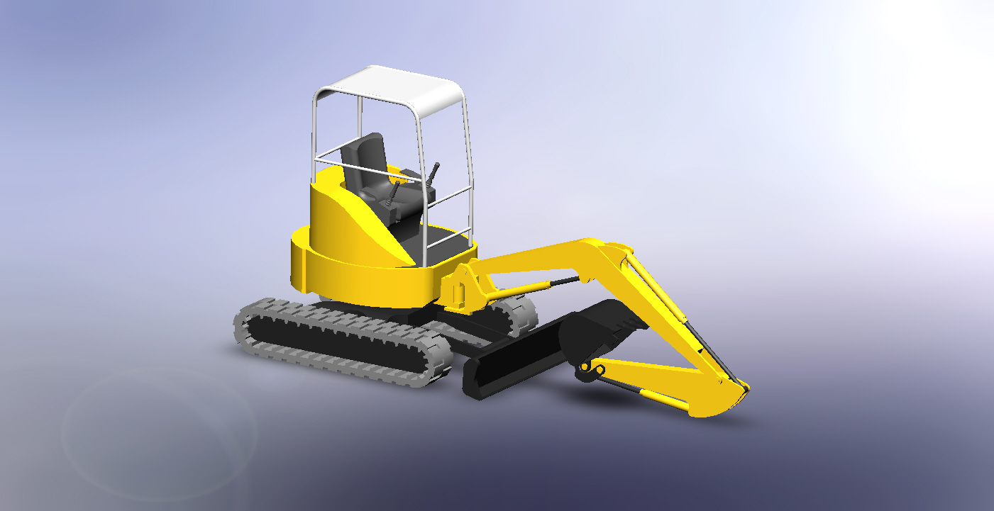 工程挖土推土两用车3D模型3D模型