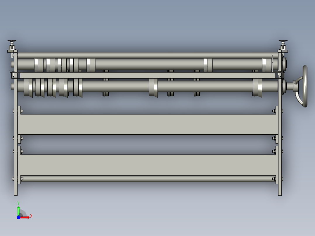 纸箱厂的分纸机3D模型前视图