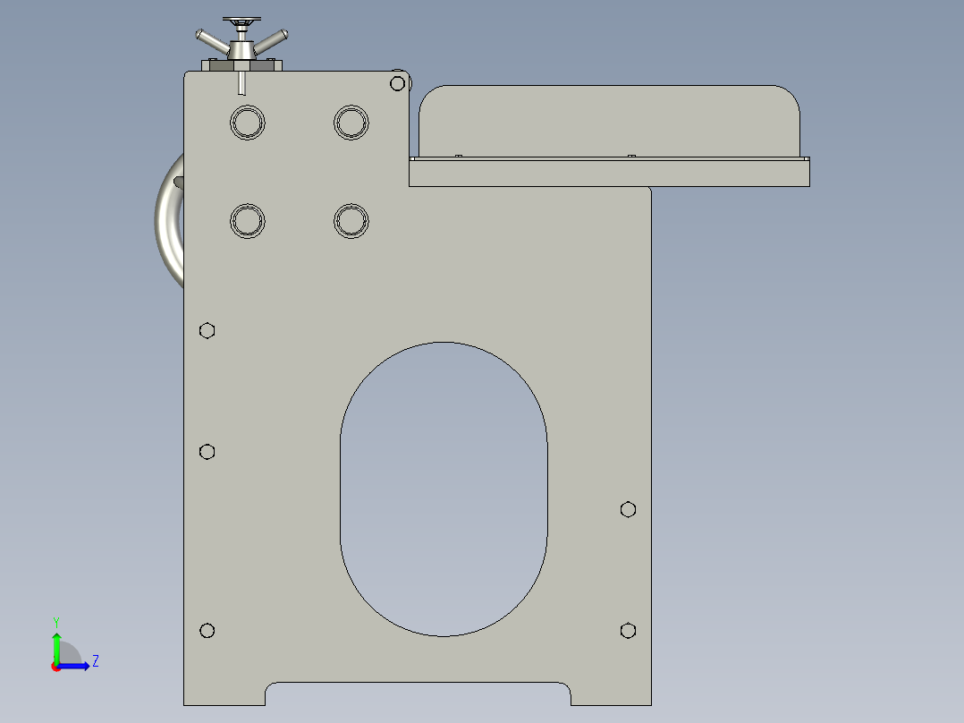 纸箱厂的分纸机3D模型左视图
