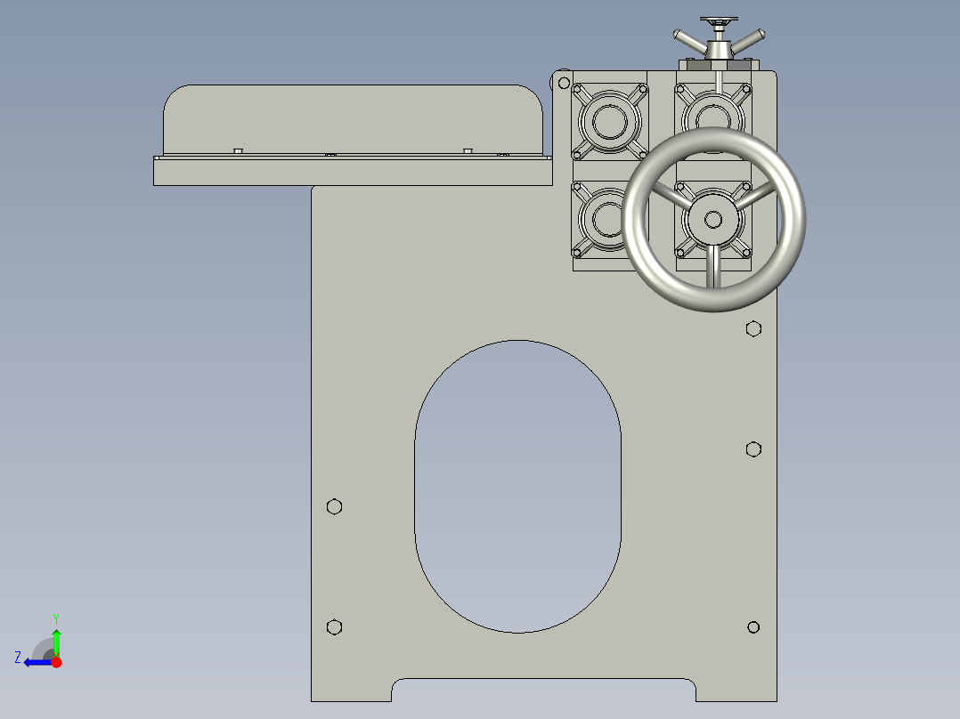 纸箱厂的分纸机3D模型右视图