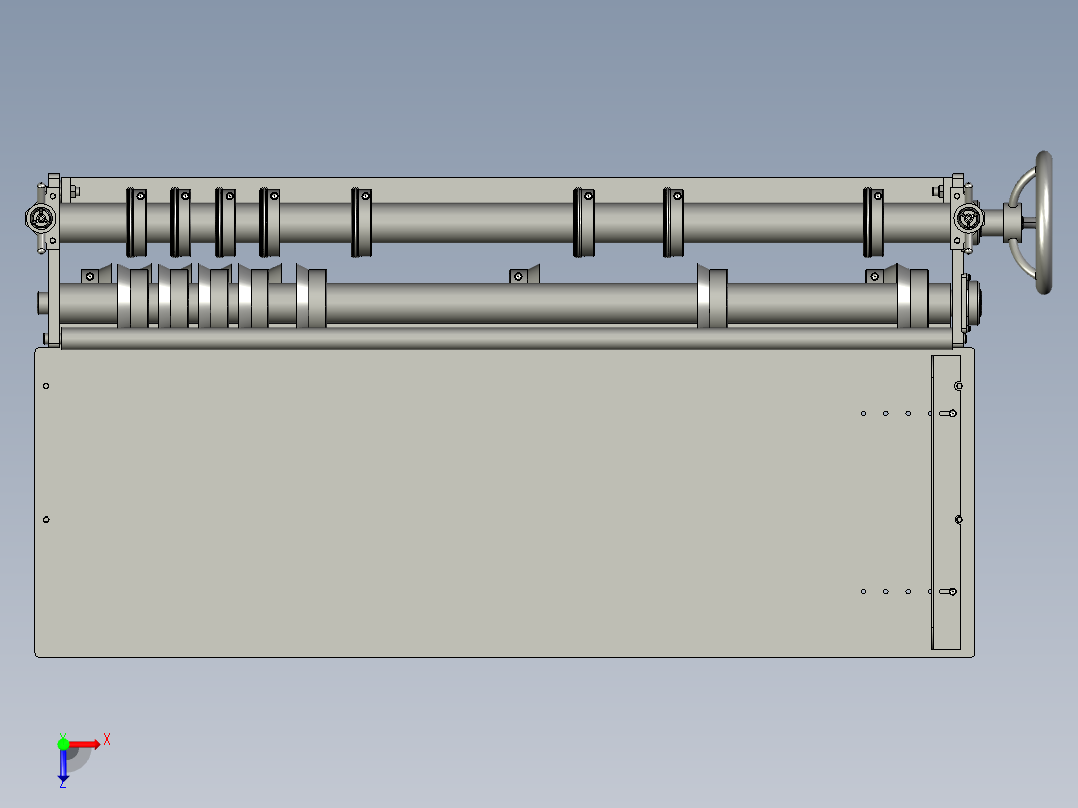 纸箱厂的分纸机3D模型俯视图