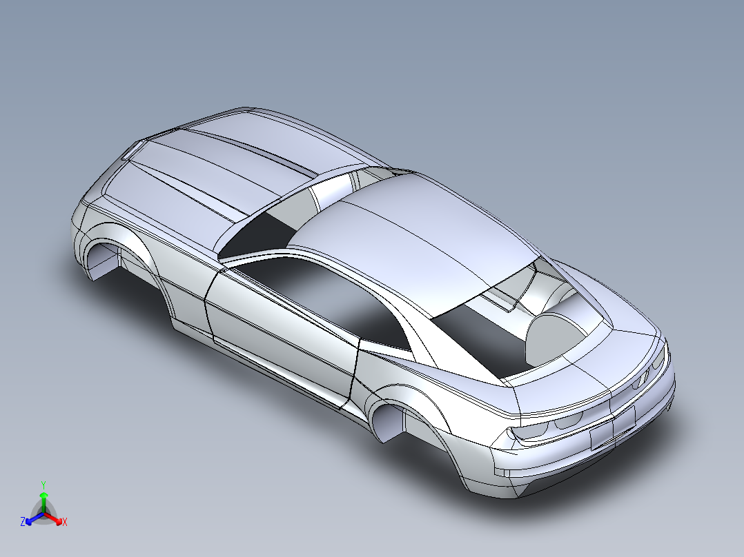 雪佛兰车壳正等轴测图