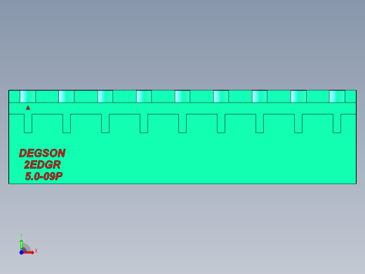 DEGSON 2EDG 系列 5.0mm 可插拔接线端子组-2EDGR-5.0-09P-14-00AH前视缩略图