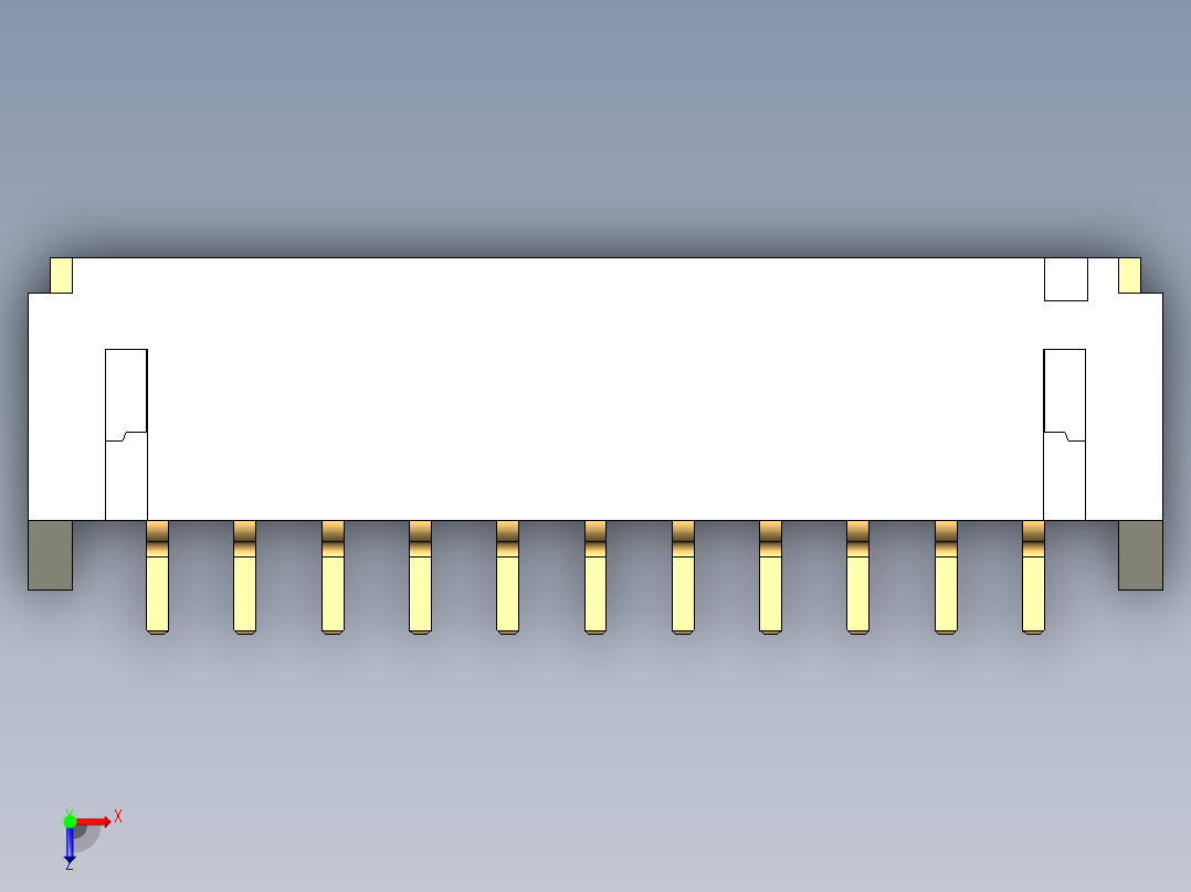 JST-S11B-PH-SM4-TB俯视图