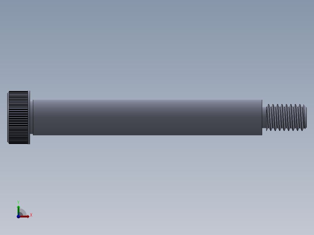 内六角螺螺栓-SB 0.375-16 x3.25.SLDPRT前视图