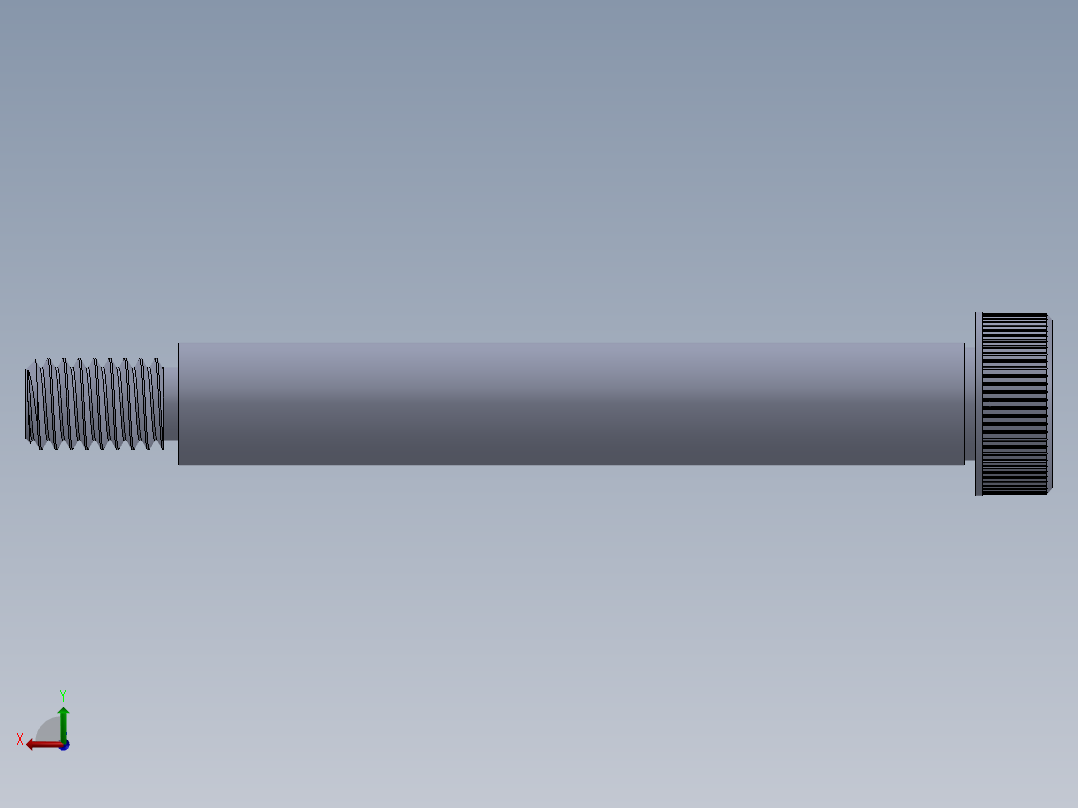 内六角螺螺栓-SB 0.375-16 x3.25.SLDPRT后视图