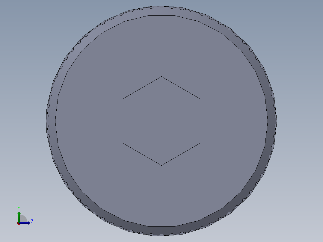 内六角螺螺栓-SB 0.375-16 x3.25.SLDPRT左视图