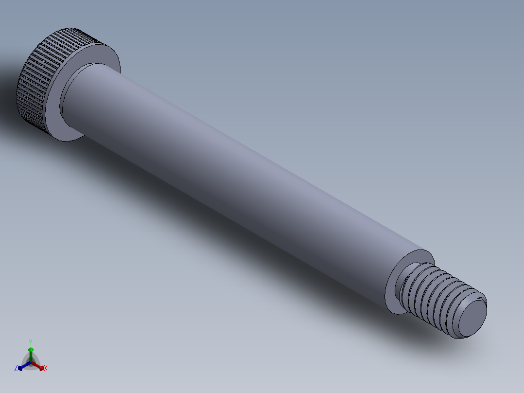 内六角螺螺栓-SB 0.375-16 x3.25.SLDPRT正等轴测图
