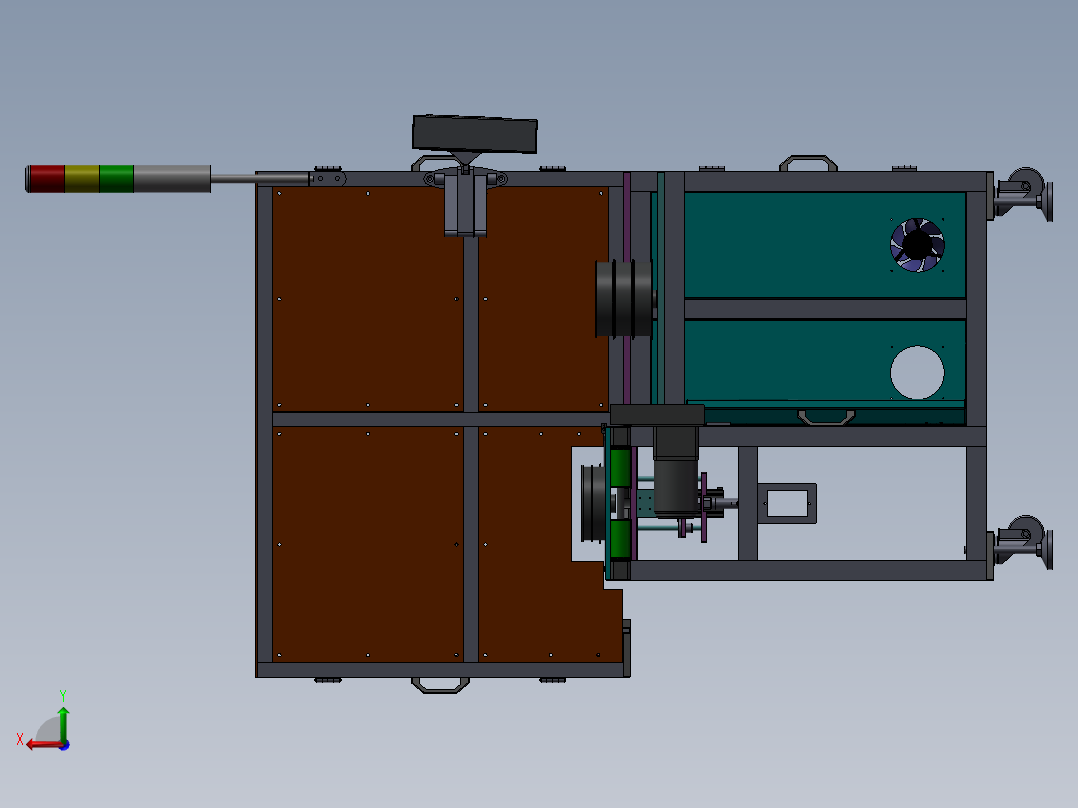测间隙、平面度检测系统后视图