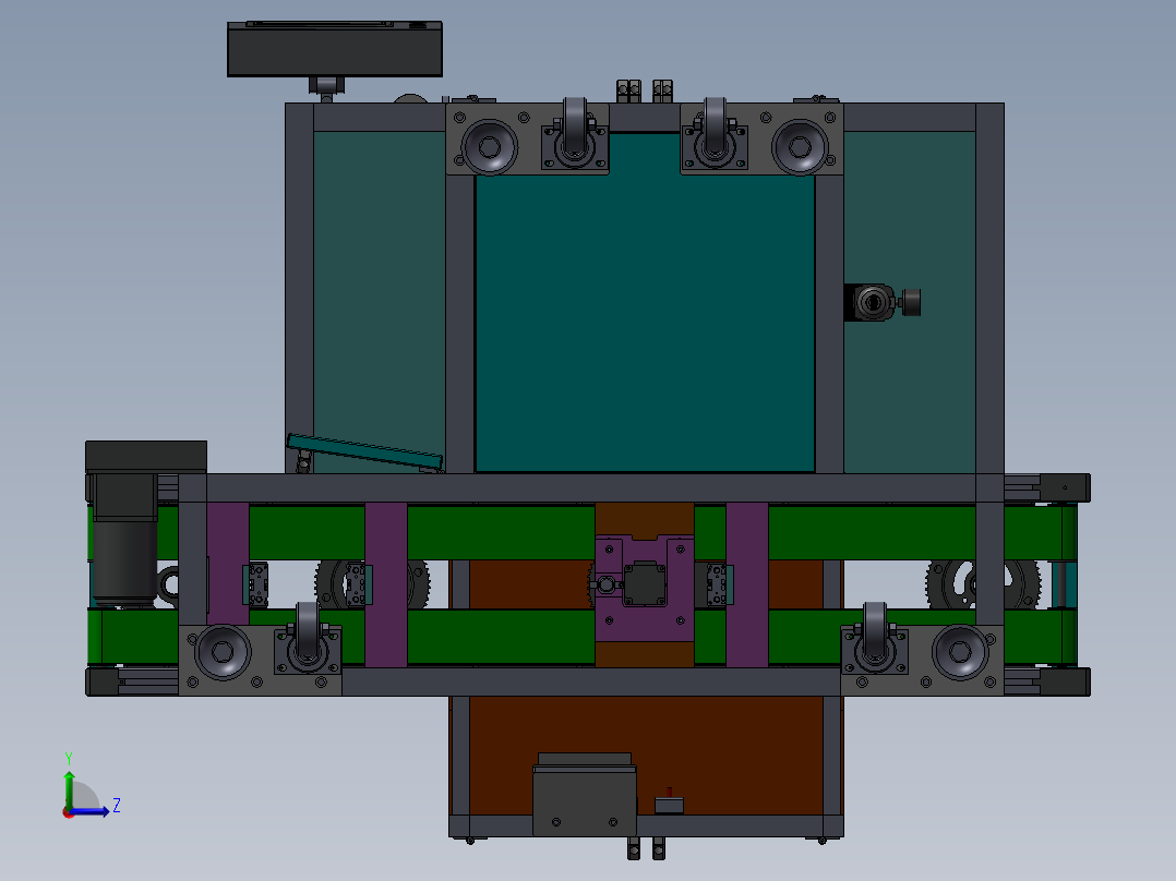 测间隙、平面度检测系统左视图