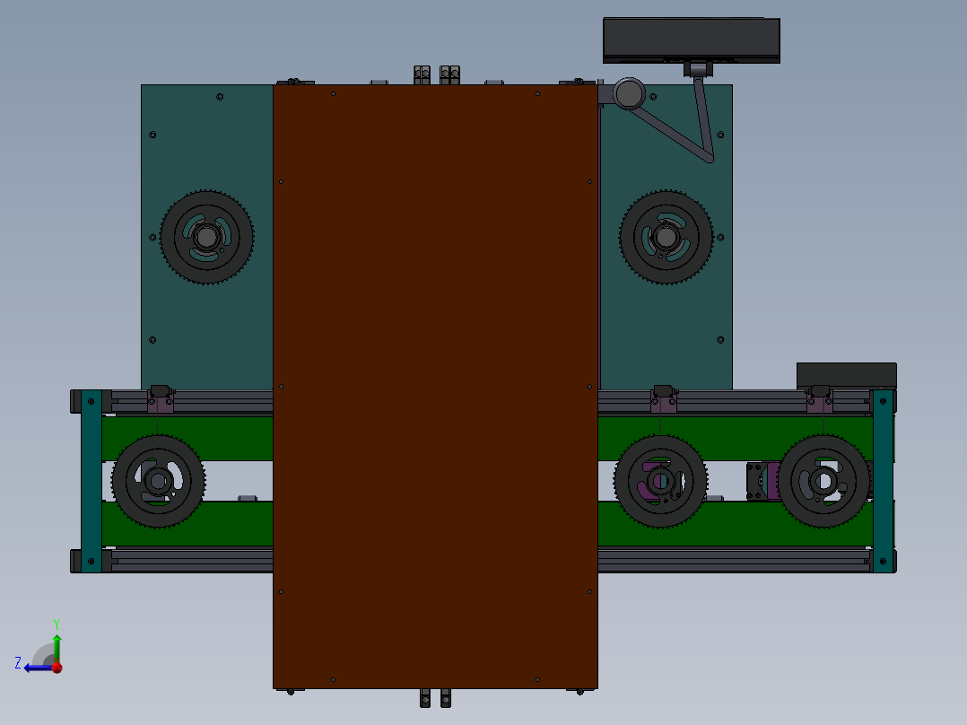 测间隙、平面度检测系统右视图