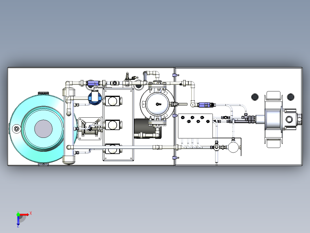 液压动力单元7俯视图