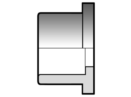 26QPV 扁脸短按DIN 8063 PN 10 16与溶剂焊接插座
