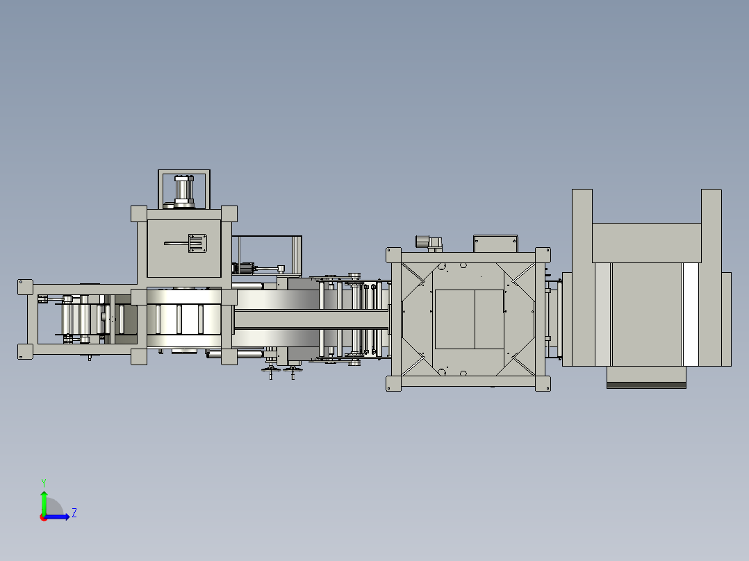 NC伺服三合一冲床钢带送料机左视图