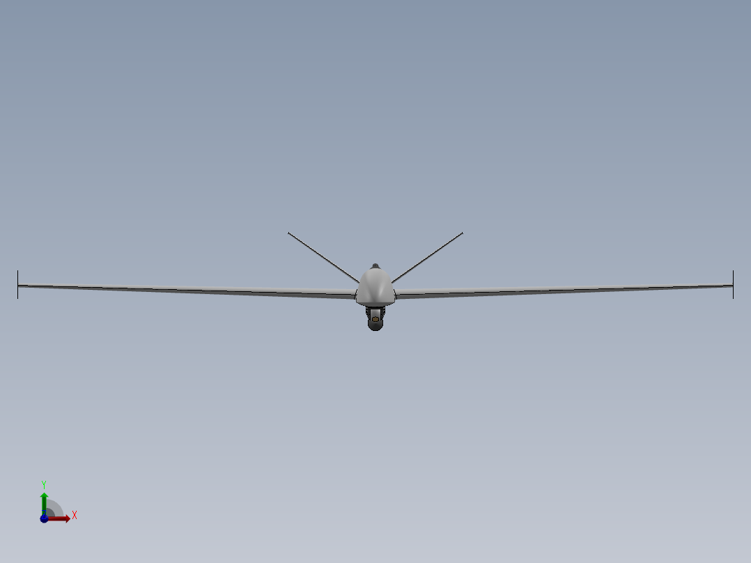 升降机翼型 NACA 0006前视图