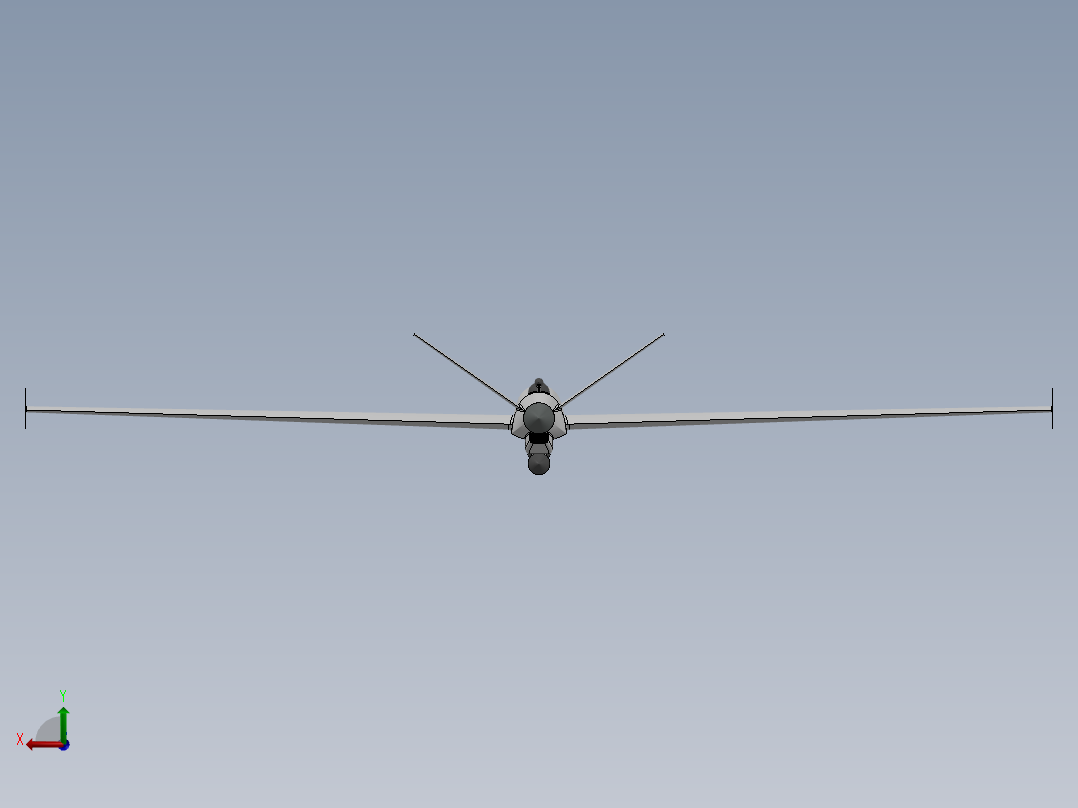 升降机翼型 NACA 0006后视图