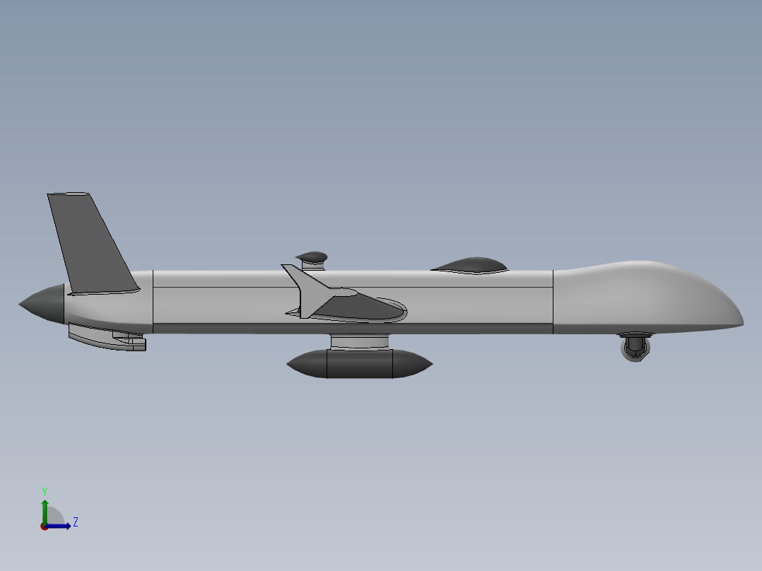 升降机翼型 NACA 0006左视图