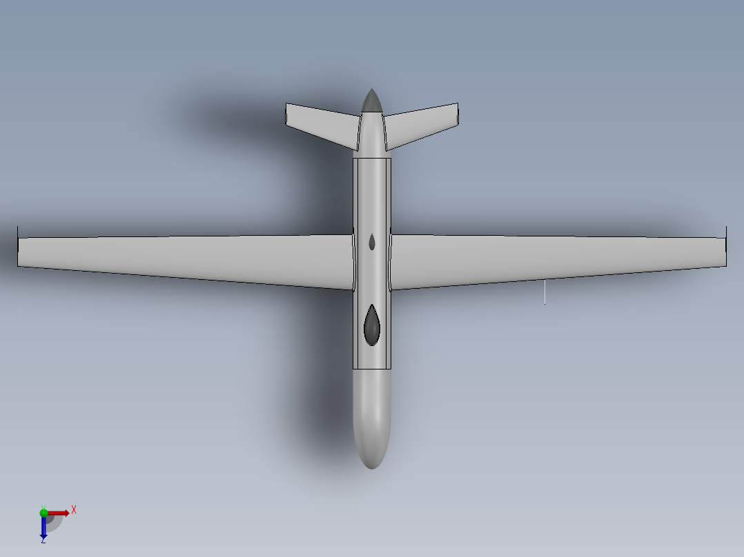 升降机翼型 NACA 0006俯视图