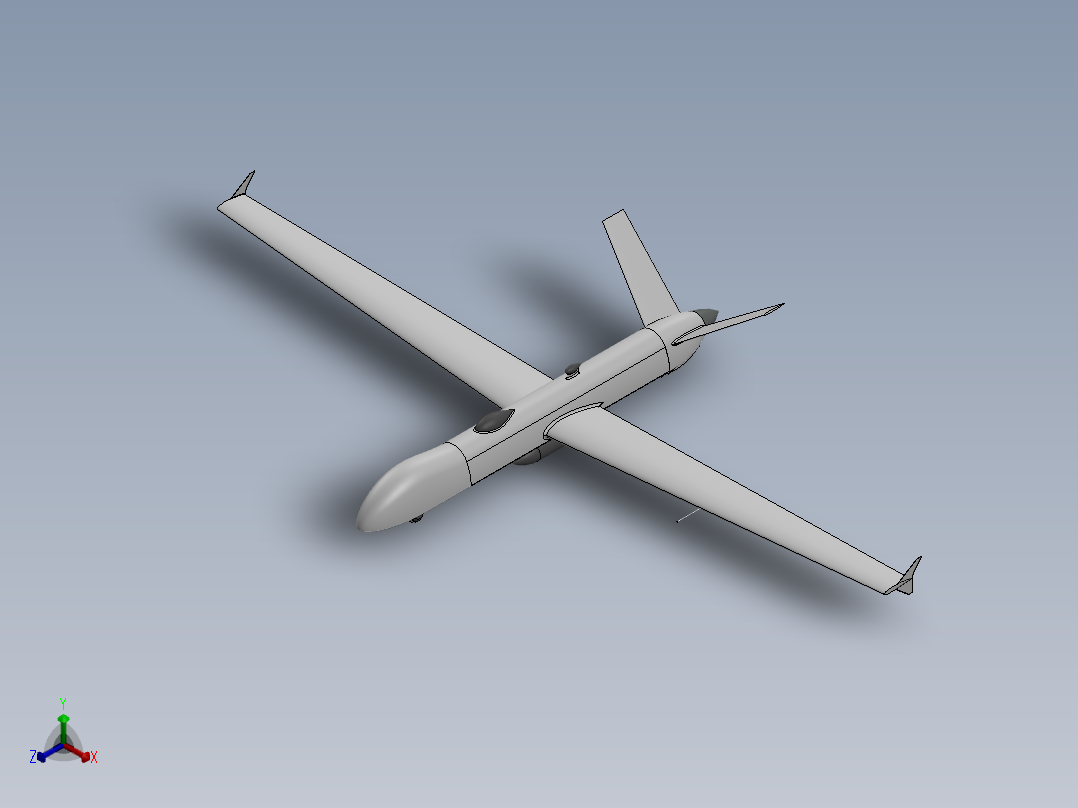 升降机翼型 NACA 0006正等轴测图