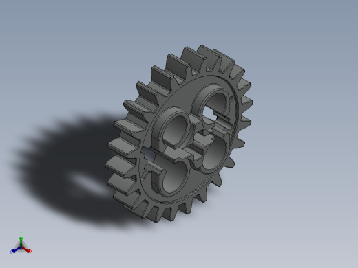 x187 OldGray Technic Gear 24 Tooth with Three Axleholes.SLDPRT