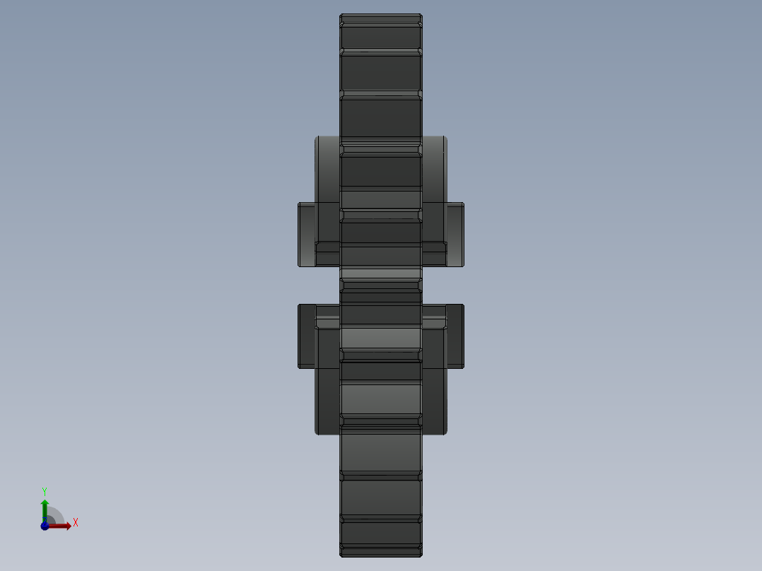 x187 OldGray Technic Gear 24 Tooth with Three Axleholes.SLDPRT前视图