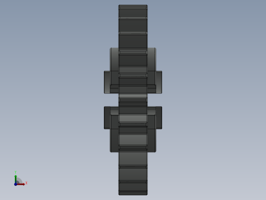 x187 OldGray Technic Gear 24 Tooth with Three Axleholes.SLDPRT前视缩略图