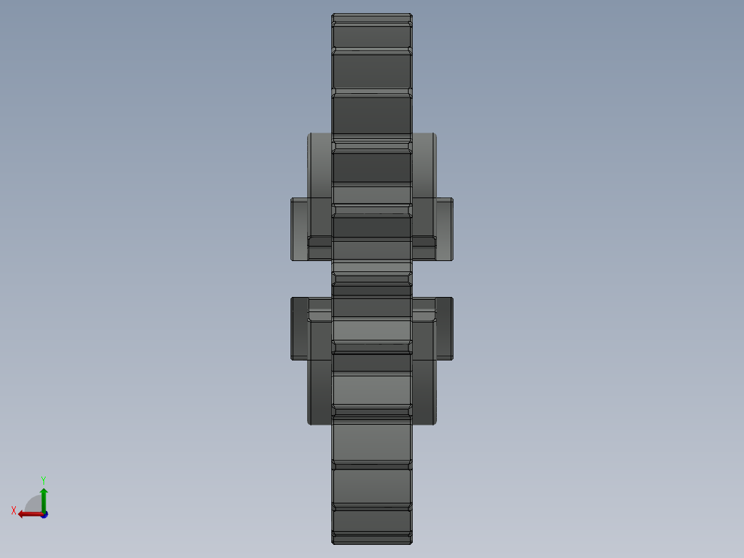 x187 OldGray Technic Gear 24 Tooth with Three Axleholes.SLDPRT后视图