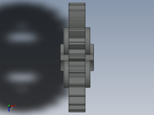 x187 OldGray Technic Gear 24 Tooth with Three Axleholes.SLDPRT俯视缩略图